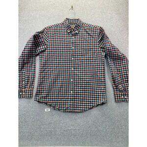 LL Bean Signature SlimFit Gingham ButtonDown Shirt Mens Medium Multicolor Cotton